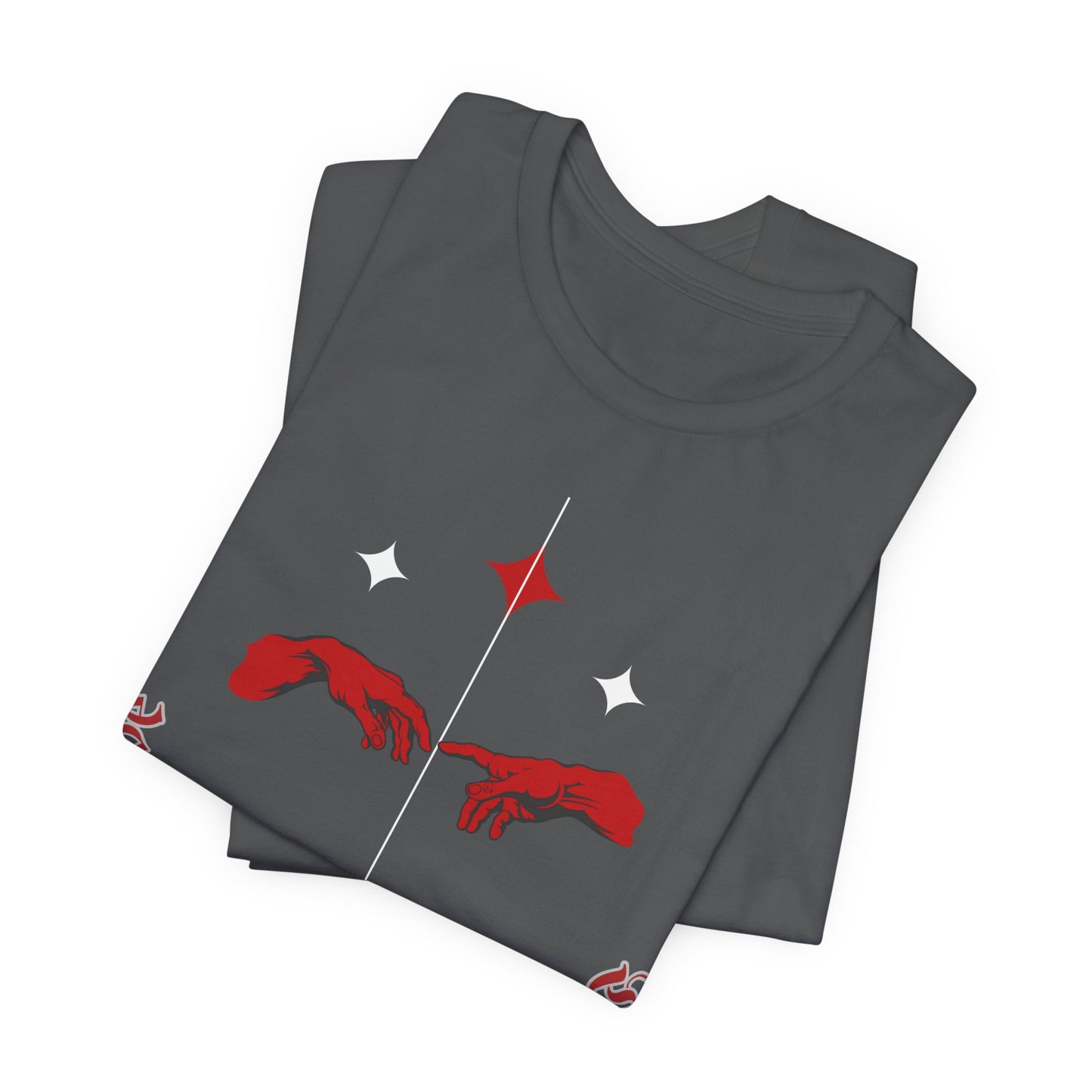 Gothic Moon Phases T-Shirt: Celestial Hands Graphic, USA Made