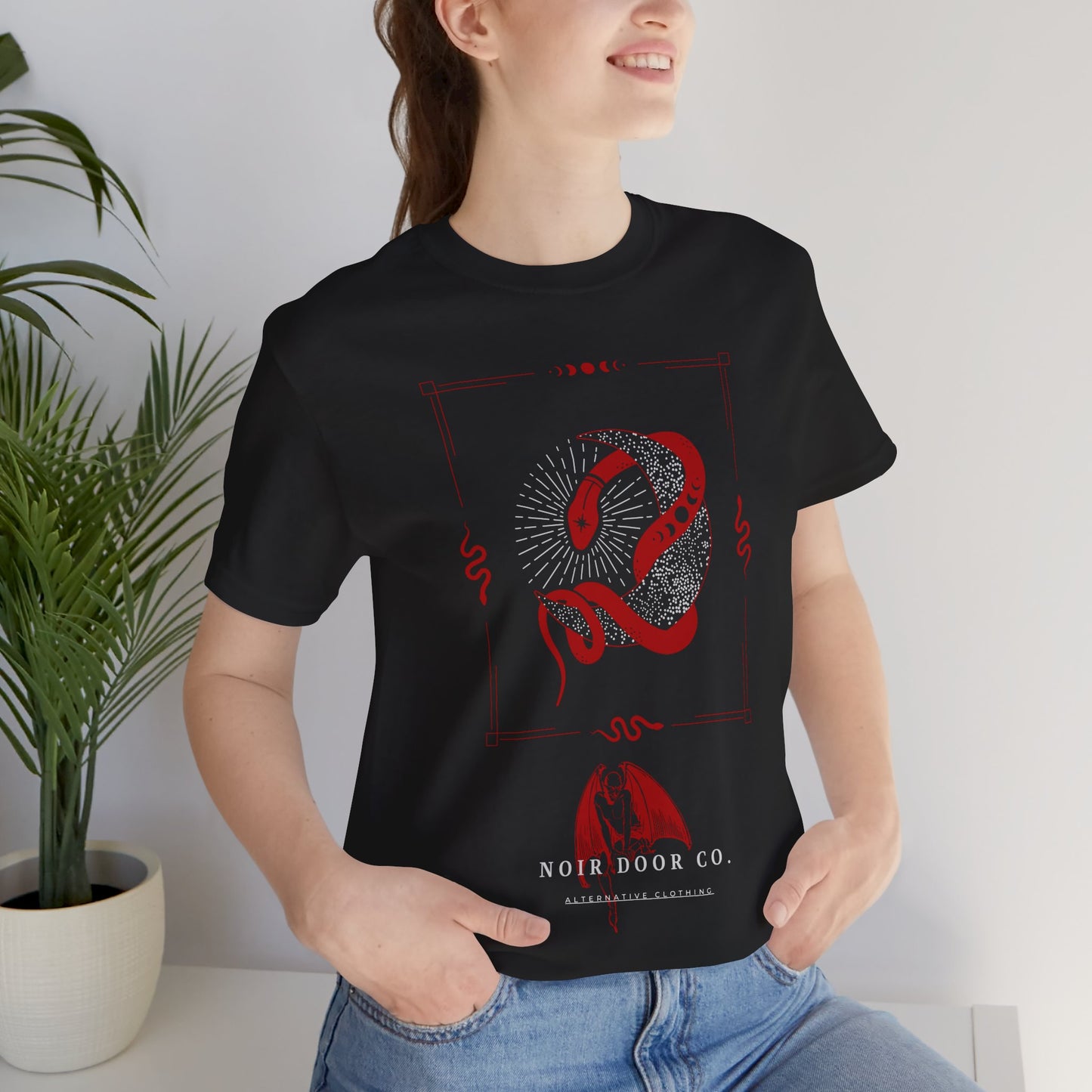 Mystical Snake Moon T-Shirt: Occult Graphic Tee, USA Made