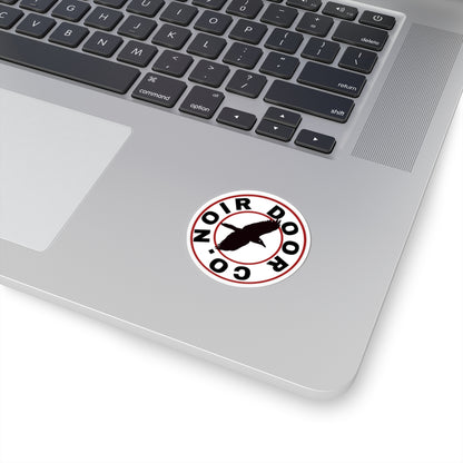 Raven Vinyl Sticker: Gothic Minimalist Crow Decal - Noir Door Co.