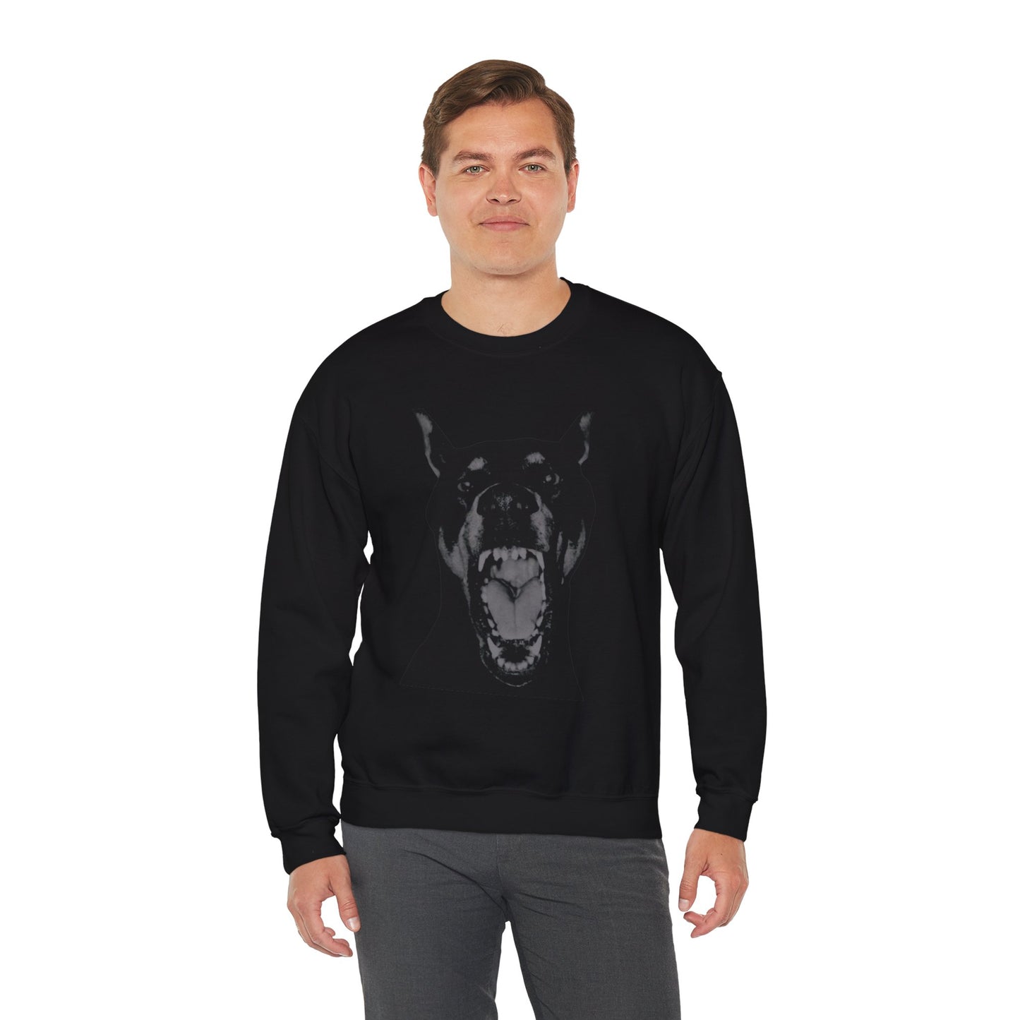 Edgy Doberman Sweatshirt: Alternative Streetwear, Mental Health Design