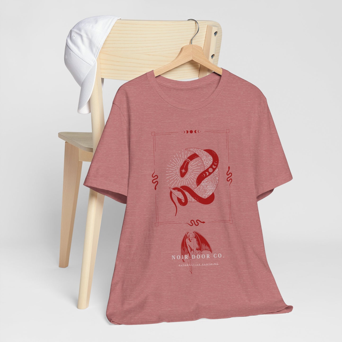 Mystical Snake Moon T-Shirt: Occult Graphic Tee, USA Made