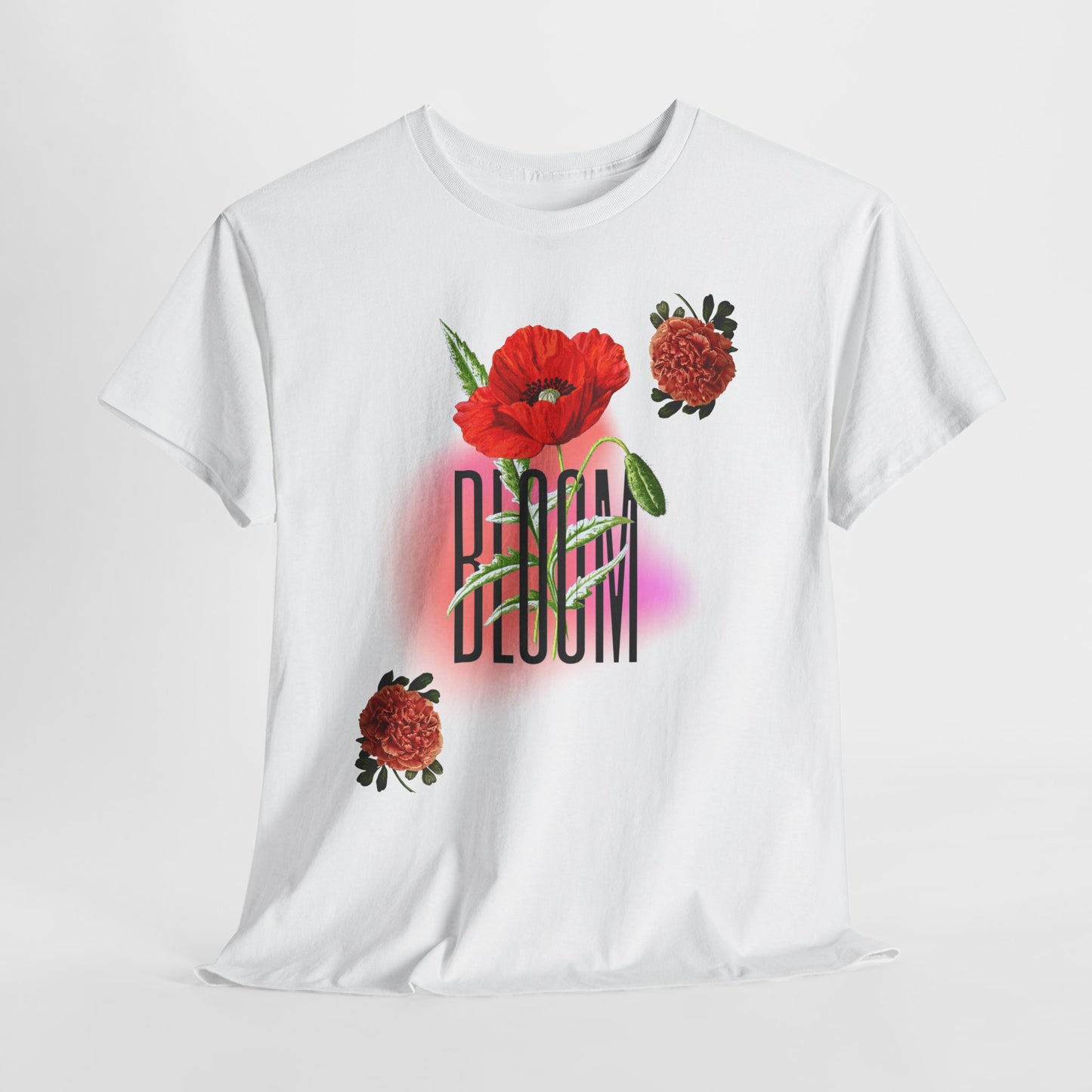 Floral Bloom Graphic Tee: Vibrant Botanical Rose Shirt