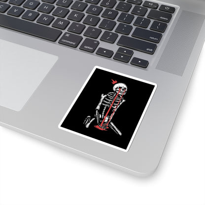 Weeping King Skeleton Sticker: Mental Health Awareness Decal