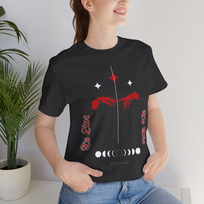 Gothic Moon Phases T-Shirt: Celestial Hands Graphic, USA Made