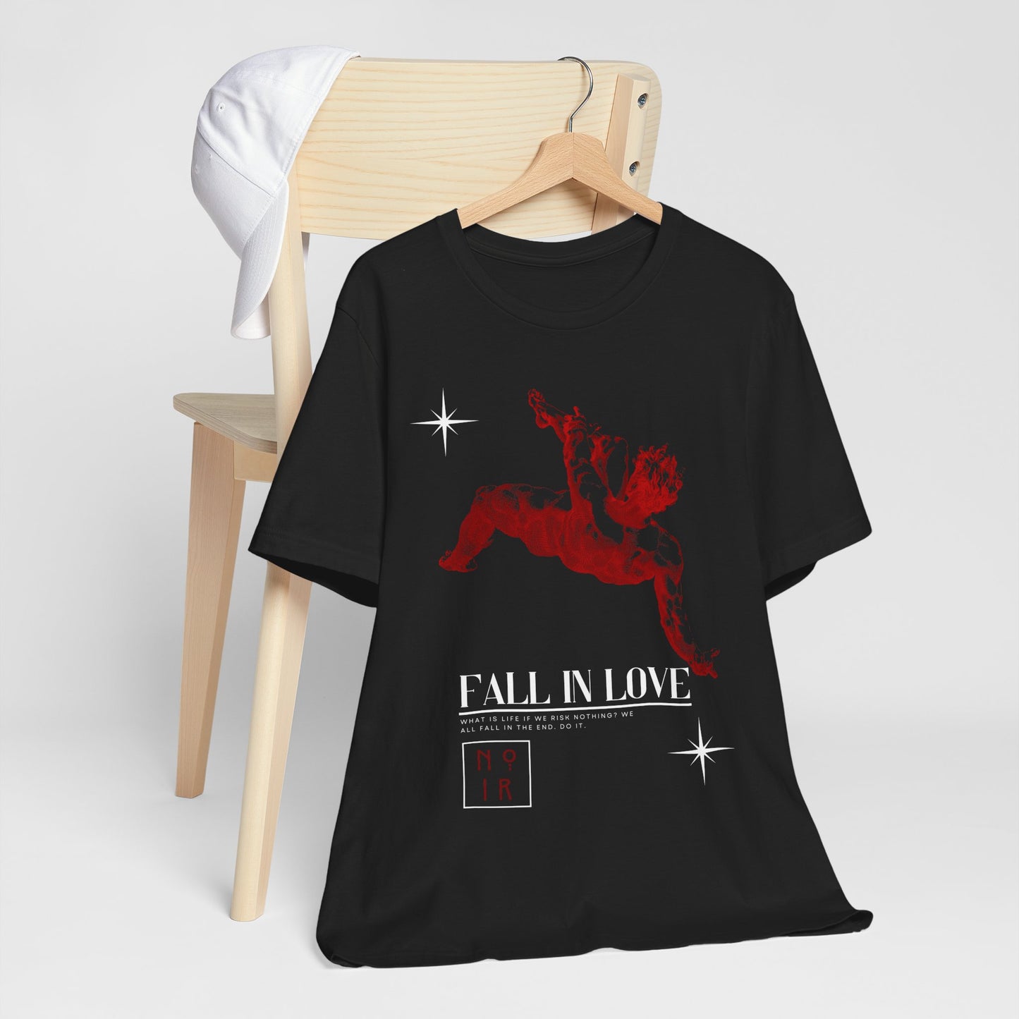 Gothic Skater Tee: Greek Statue, Fall In Love - USA Made