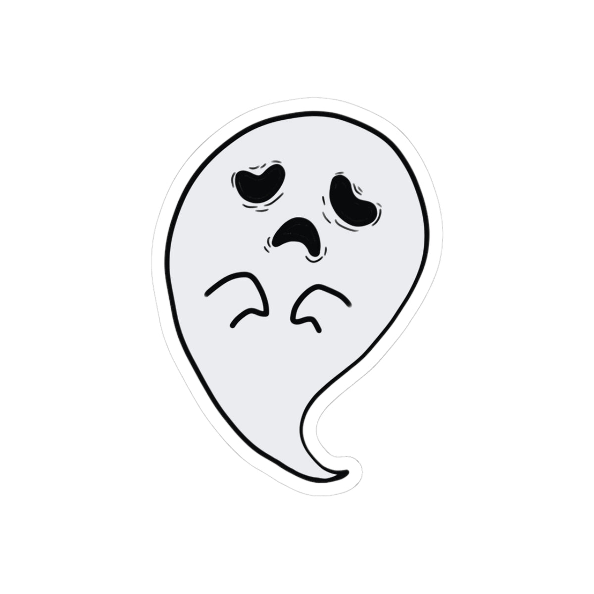 Ghost Laptop Decal, Cute Spooky Gifts, Alt Aesthetic, Kawaii Ghost Art, Fun Decor, Support Small, Goth Gifts, Handmade Designs, Goth Gift