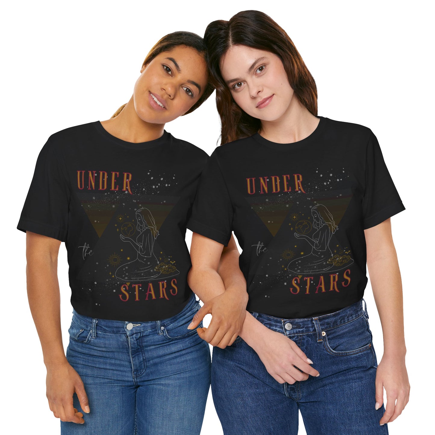Cosmic Goddess T-Shirt: Celestial Witch, Astrology Lover, Boho Fashion