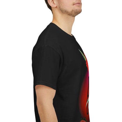 Floral Bloom Graphic Tee: Vibrant Botanical Rose Shirt