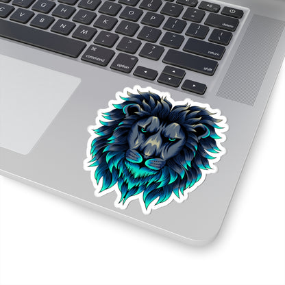 Majestic Lion Vinyl Sticker: Fierce Animal Art, Laptop Decal
