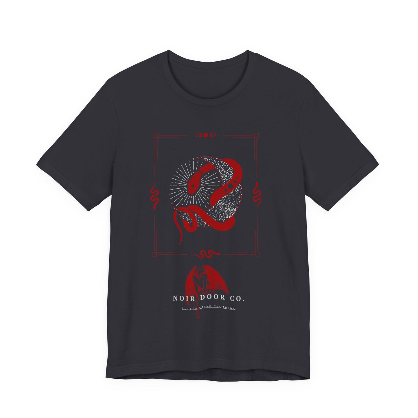 Mystical Snake Moon T-Shirt: Occult Graphic Tee, USA Made