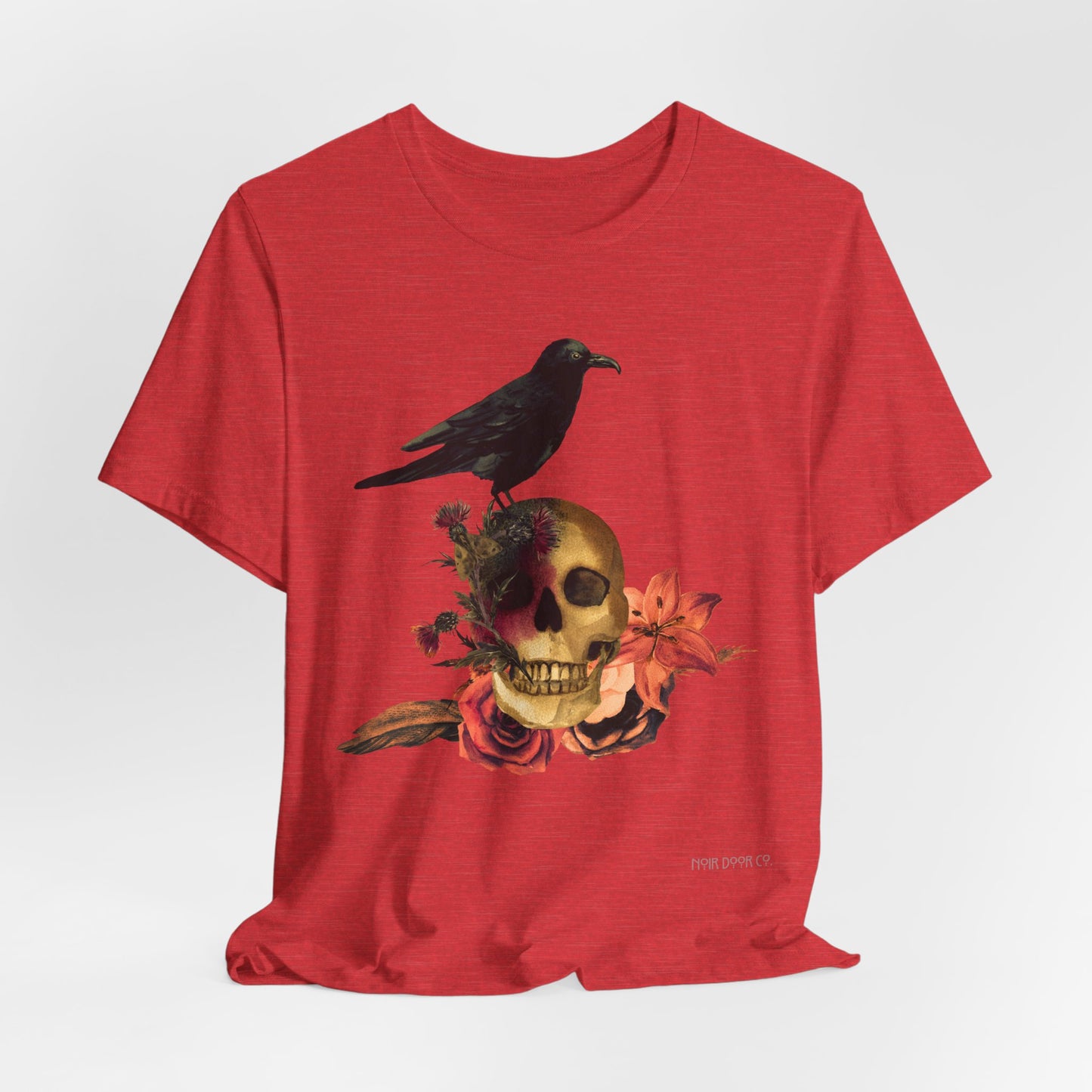 Raven Skull T-Shirt: Gothic Poem Apparel, Dark Illustration
