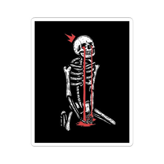Weeping King Skeleton Sticker: Mental Health Awareness Decal