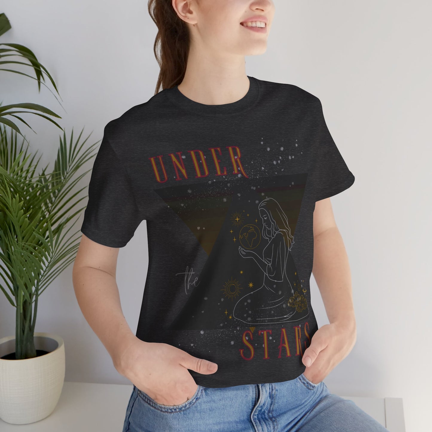 Cosmic Goddess T-Shirt: Celestial Witch, Astrology Lover, Boho Fashion