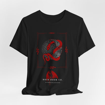 Mystical Snake Moon T-Shirt: Occult Graphic Tee, USA Made