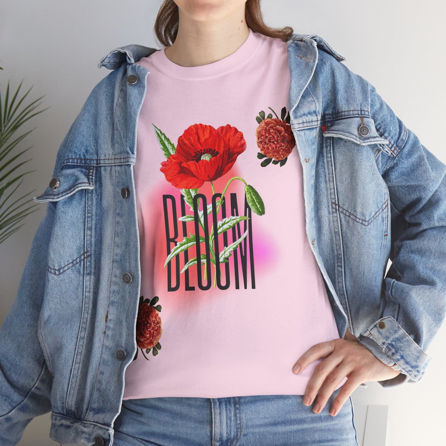 Floral Bloom Graphic Tee: Vibrant Botanical Rose Shirt