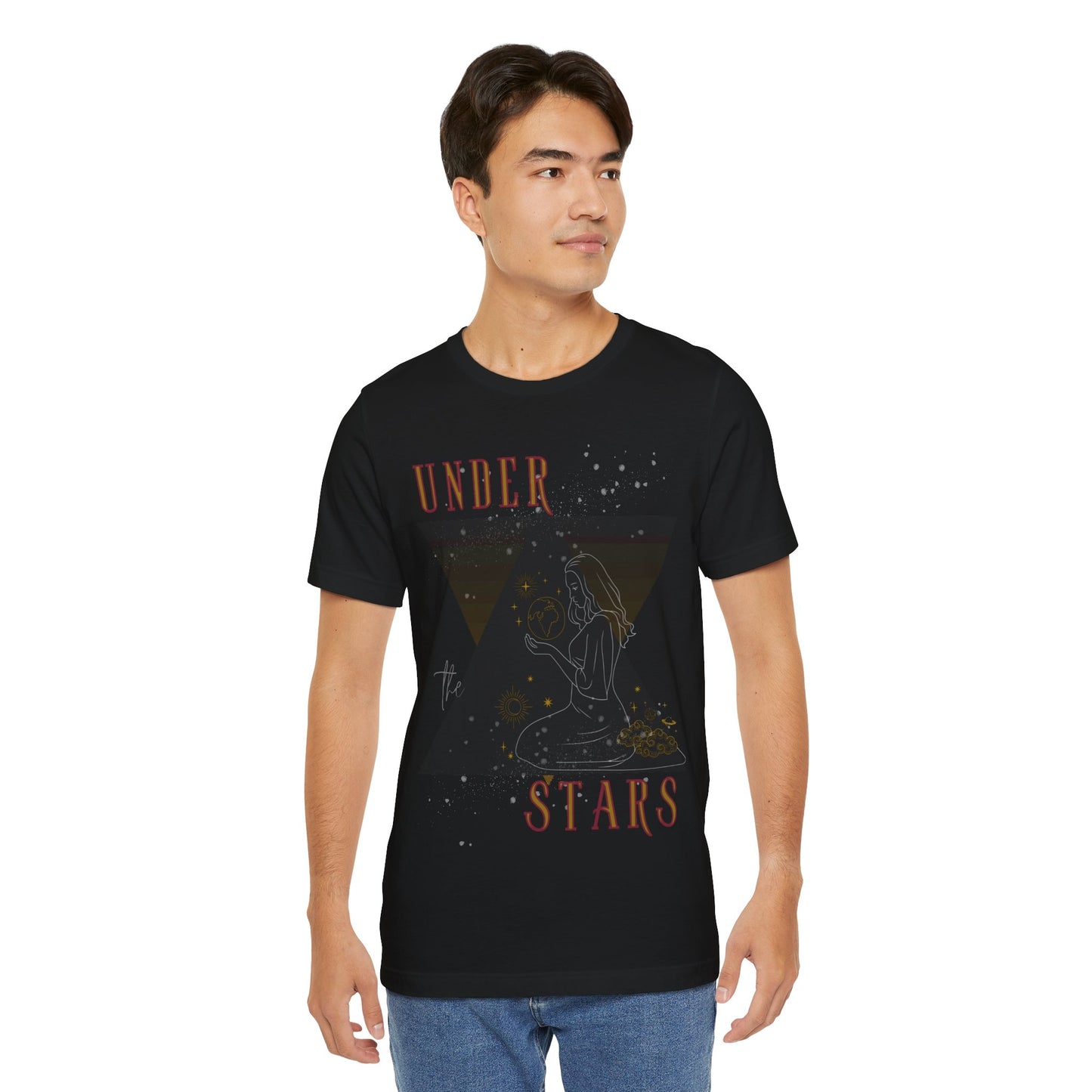 Cosmic Goddess T-Shirt: Celestial Witch, Astrology Lover, Boho Fashion