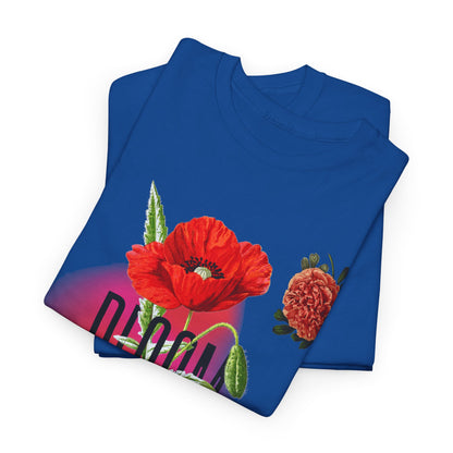 Floral Bloom Graphic Tee: Vibrant Botanical Rose Shirt