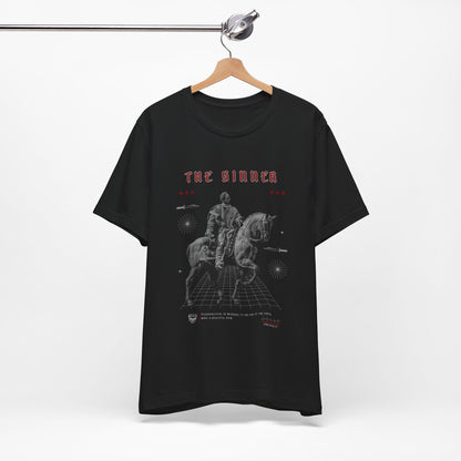 Sinner Tarot T-Shirt: Rebellious Knight, Dark Art Tee