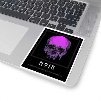 Delve Deeper Sticker, Purple Skull, Introspection Stickers for Notebooks, Aesthetic Apparel, Dripping Skull Print, Alternative Streetwear