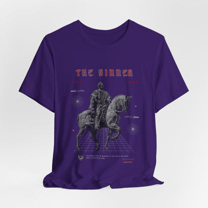 Sinner Tarot T-Shirt: Rebellious Knight, Dark Art Tee
