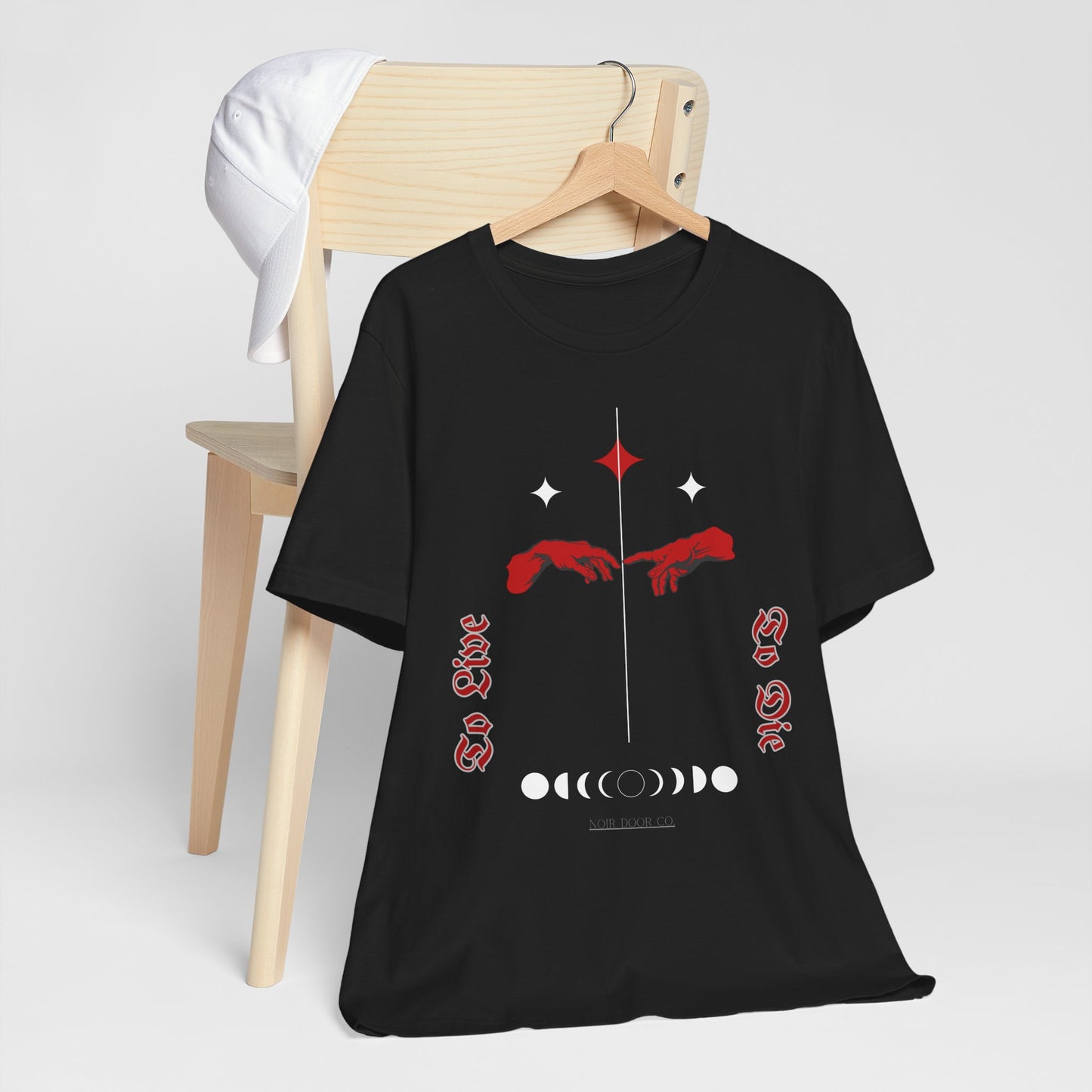Gothic Moon Phases T-Shirt: Celestial Hands Graphic, USA Made