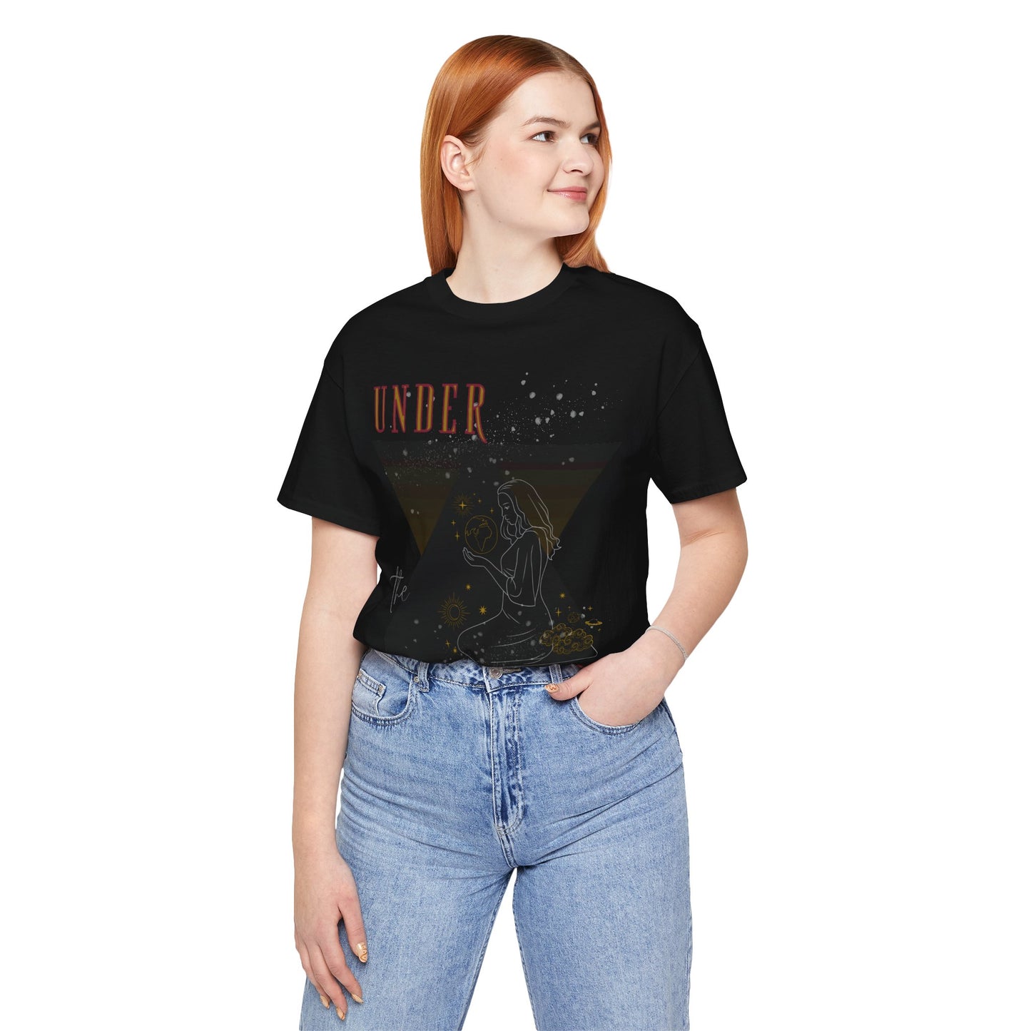 Cosmic Goddess T-Shirt: Celestial Witch, Astrology Lover, Boho Fashion