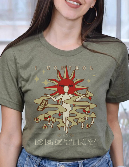 Celestial Sun Sign T-Shirt: Witchy Vibes, Mother Earth Apparel