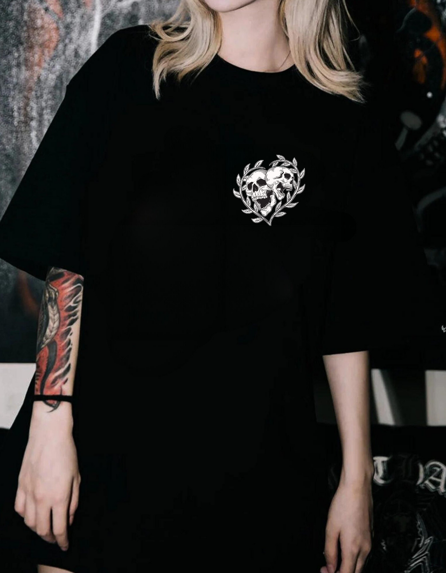 Screaming Skulls Graphic T-Shirt: Heart Vines, Mental Health Tee