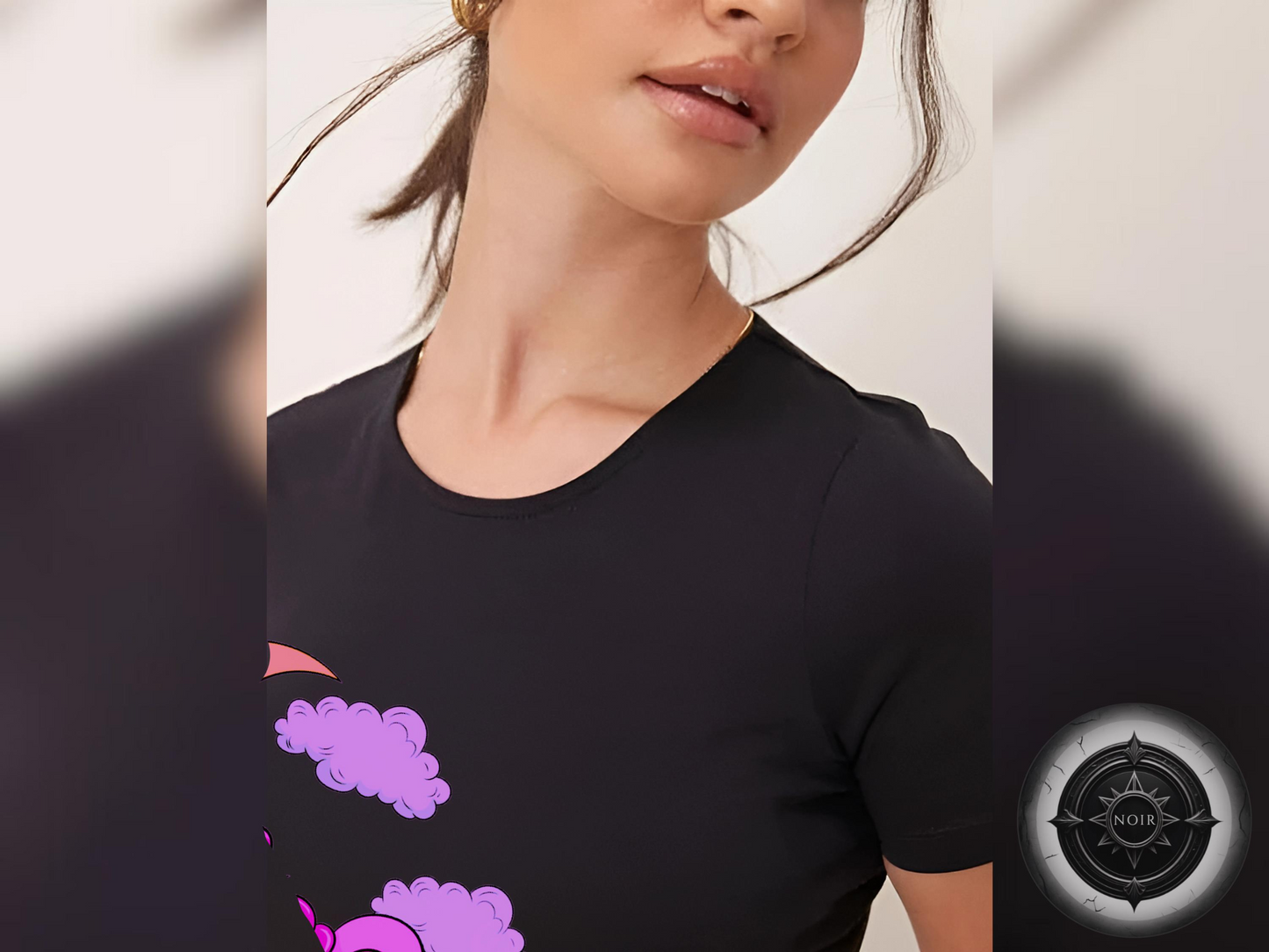 Whimsigoth Crop Tee: Pastel Goth Streetwear, Witchy Mystical Design