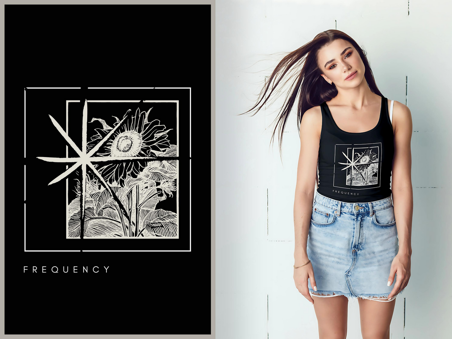 Sunflower Celestial Tank Top: Alt Summer Fashion, Mental Health Apparel