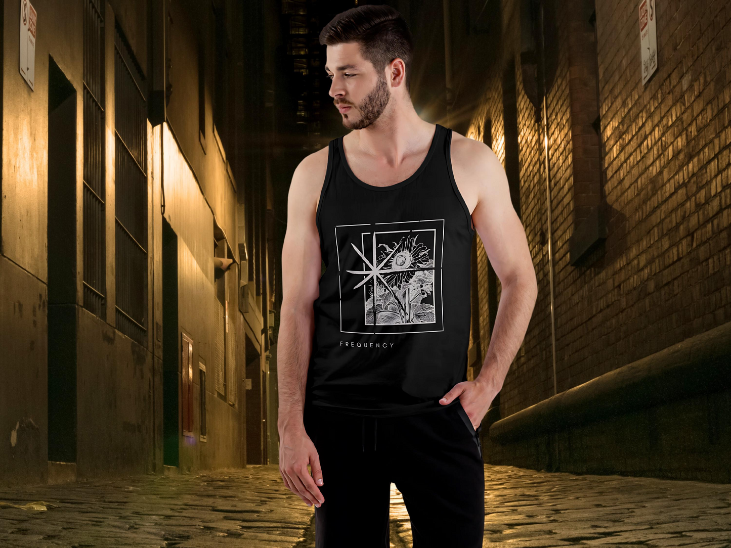 Sunflower Celestial Tank Top: Alt Summer Fashion, Mental Health Apparel