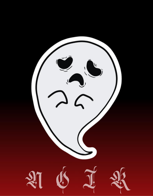 Ghost Laptop Decal, Cute Spooky Gifts, Alt Aesthetic, Kawaii Ghost Art, Fun Decor, Support Small, Goth Gifts, Handmade Designs, Goth Gift