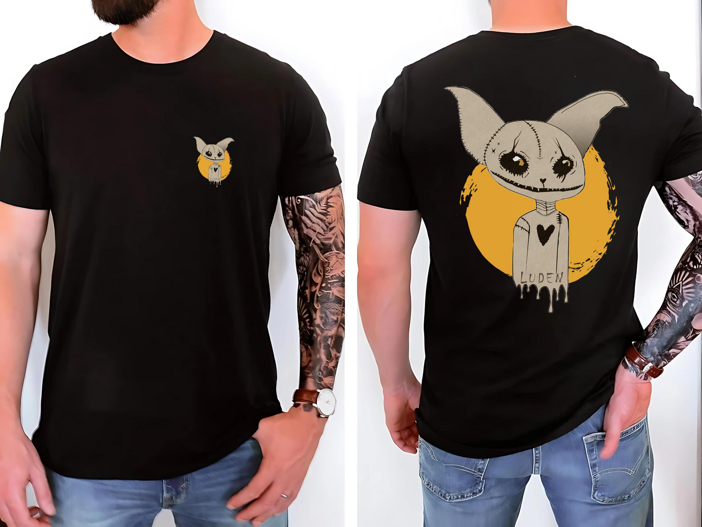 Luden Stitched Soul Tee: Horror Inspired Dark Art, Alt Fashion