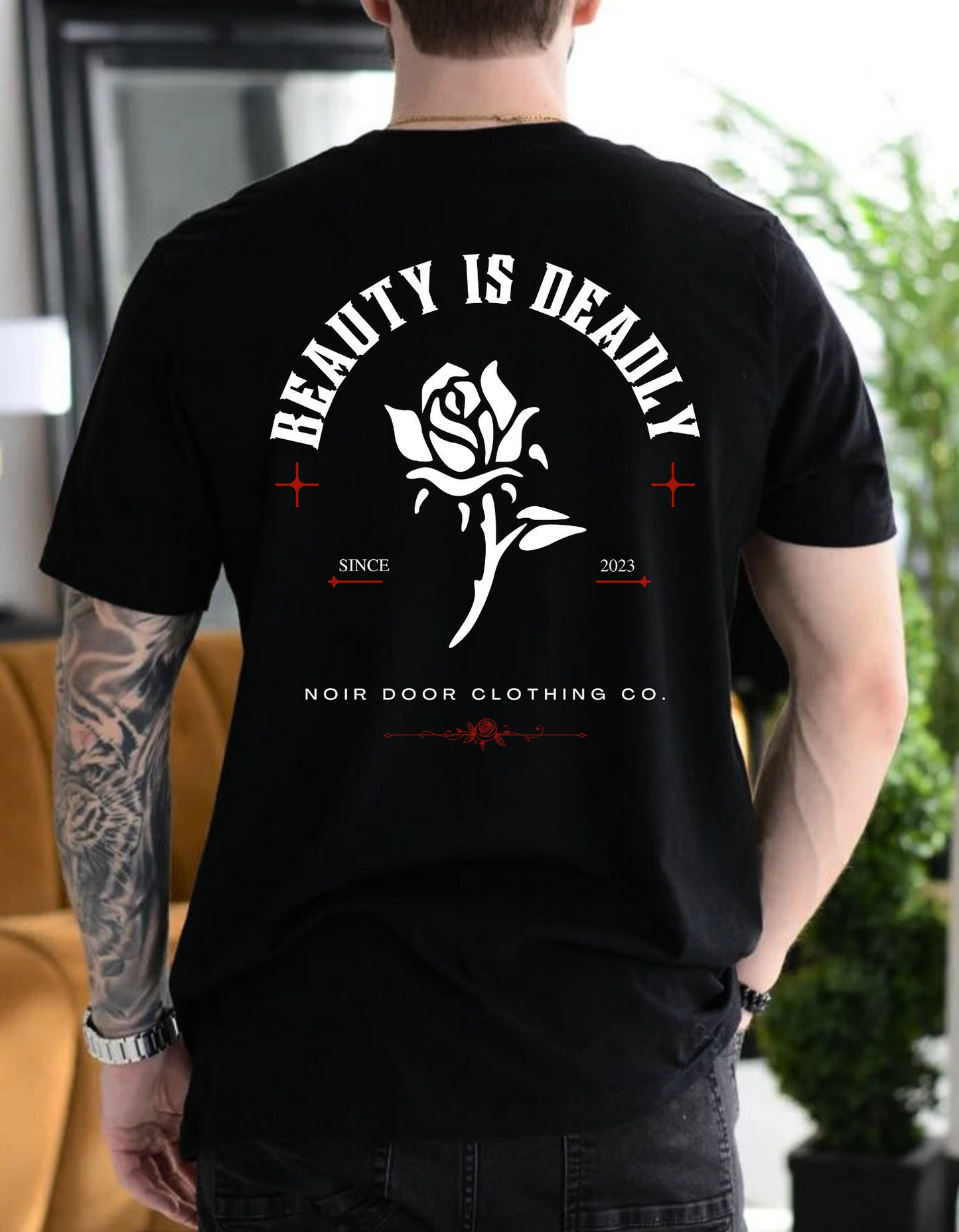 Hopeless Romantic T-Shirt: Red Rose Skeleton, Gothic Grunge Tee