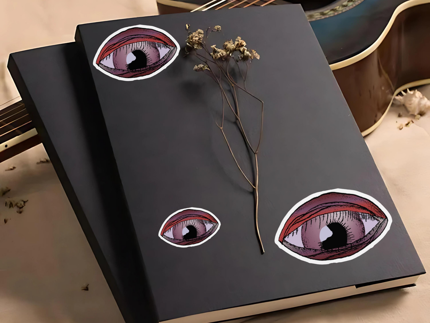 Gothic Eye Sticker: "Watcher of the Veil" Pastel Goth Vinyl Decal