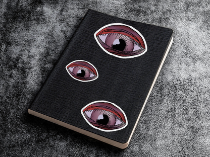 Gothic Eye Sticker: "Watcher of the Veil" Pastel Goth Vinyl Decal