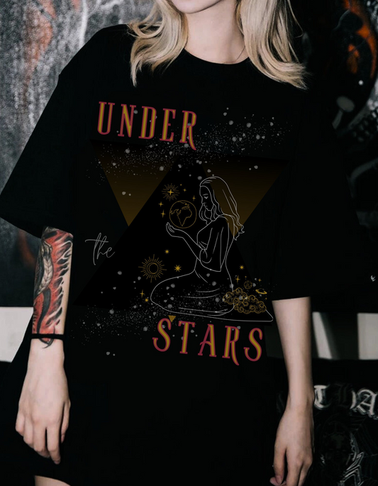 Cosmic Goddess T-Shirt: Celestial Witch, Astrology Lover, Boho Fashion