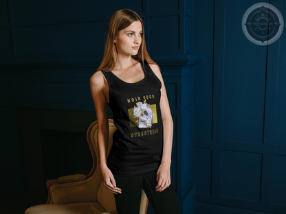 Floral Skull Tank Top: Gothic Festival Fashion