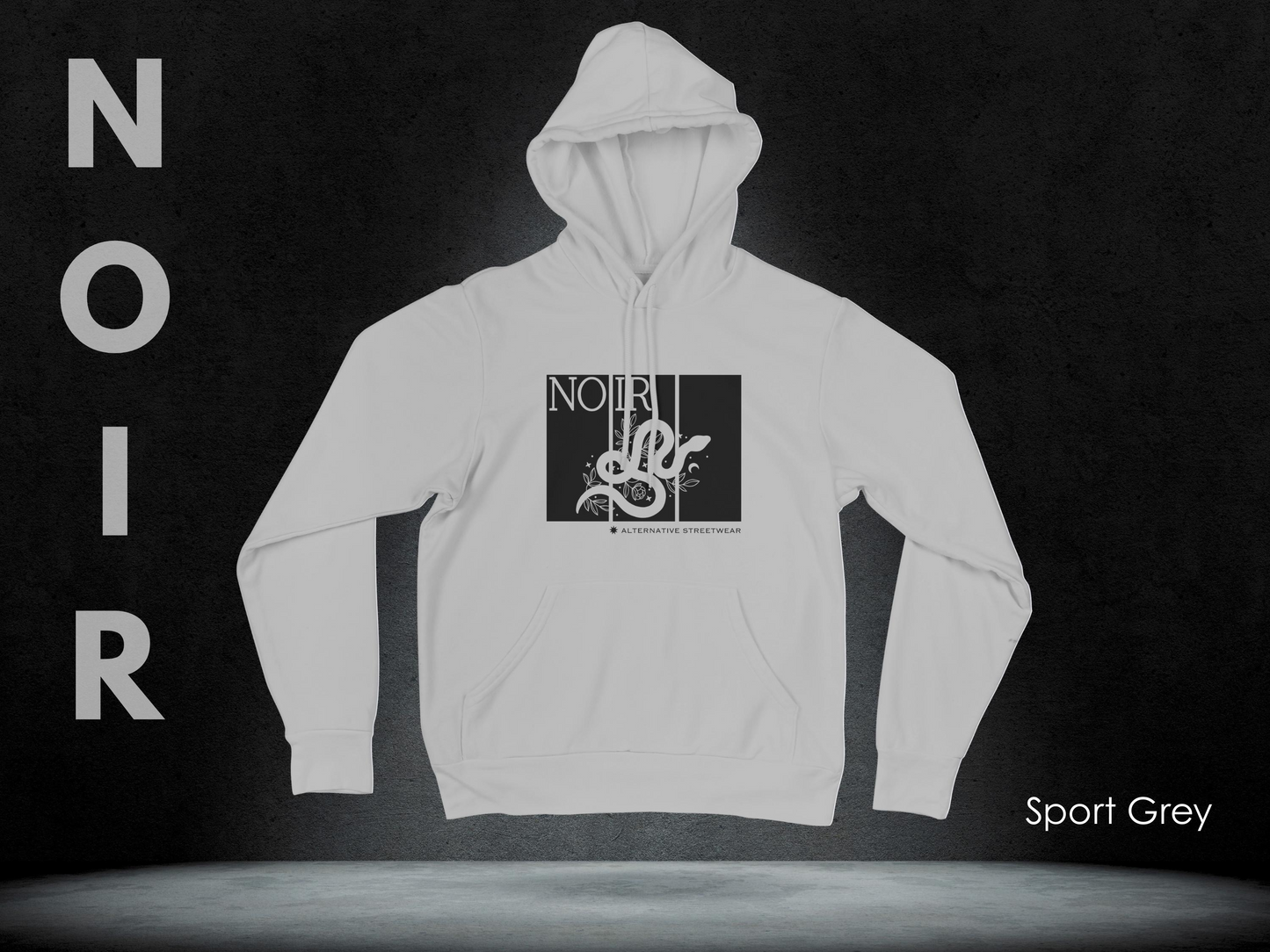 Gothic Snake Graphic Hoodie: Alternative Streetwear Pullover