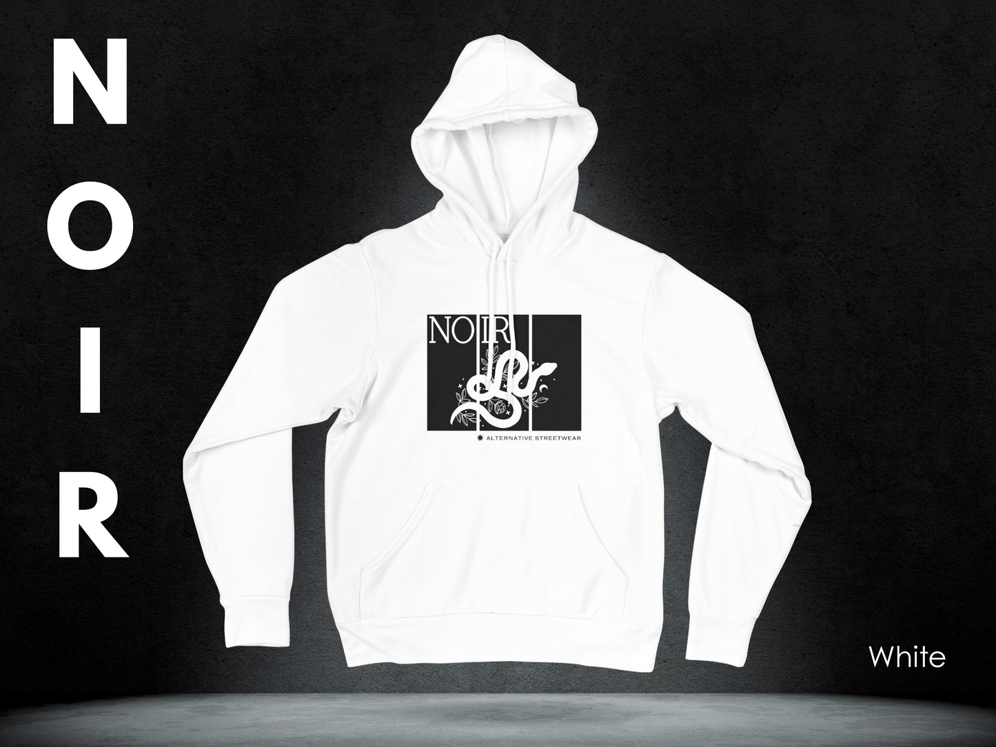 Gothic Snake Graphic Hoodie: Alternative Streetwear Pullover
