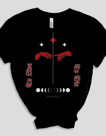 Gothic Moon Phases T-Shirt: Celestial Hands Graphic, USA Made