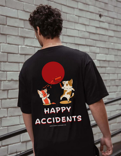 Life Is Art Cat T-Shirt: Happy Accidents Design