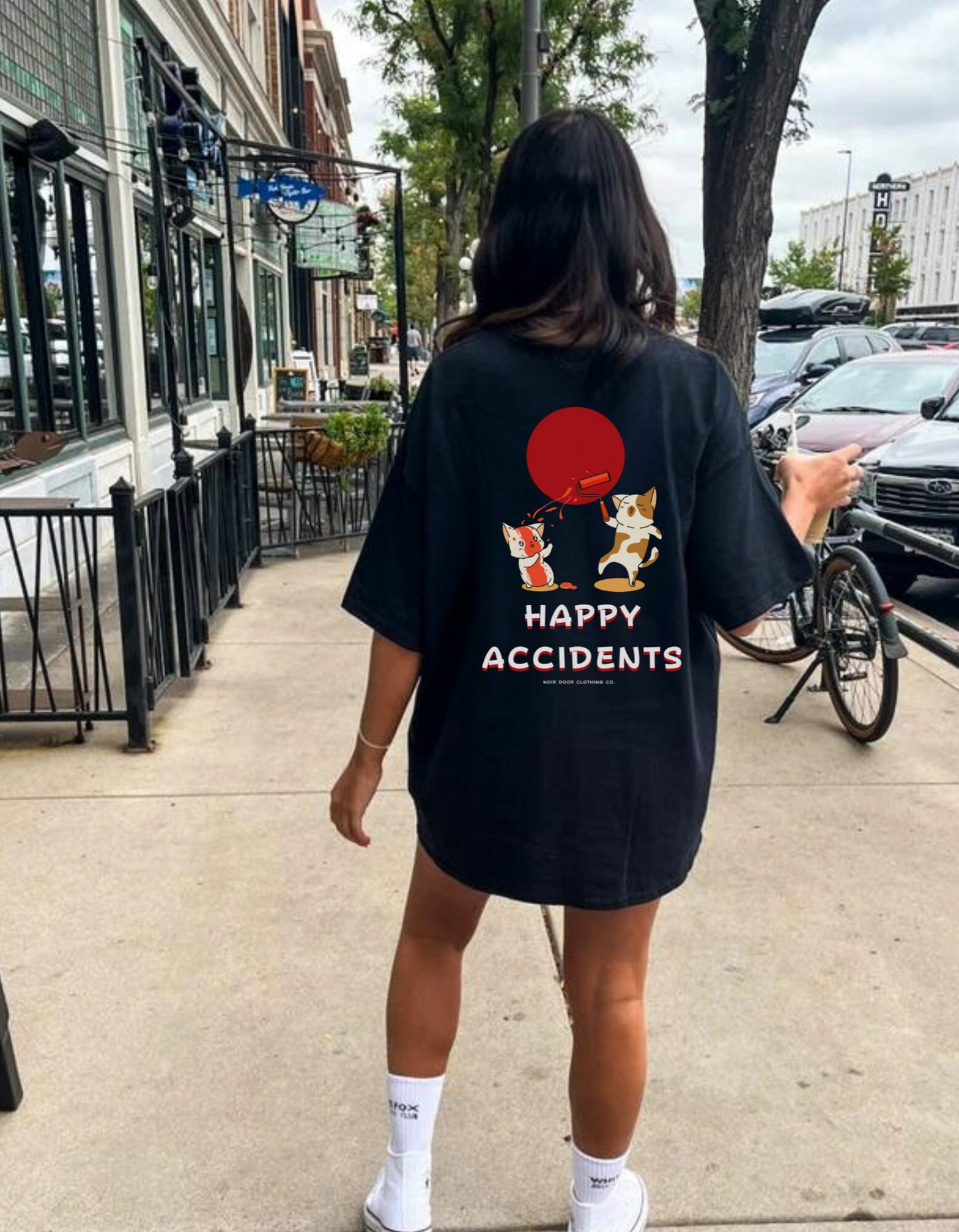 Life Is Art Cat T-Shirt: Happy Accidents Design