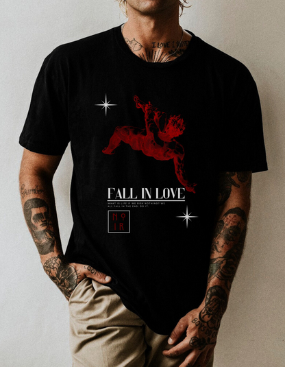 Gothic Skater Tee: Greek Statue, Fall In Love - USA Made