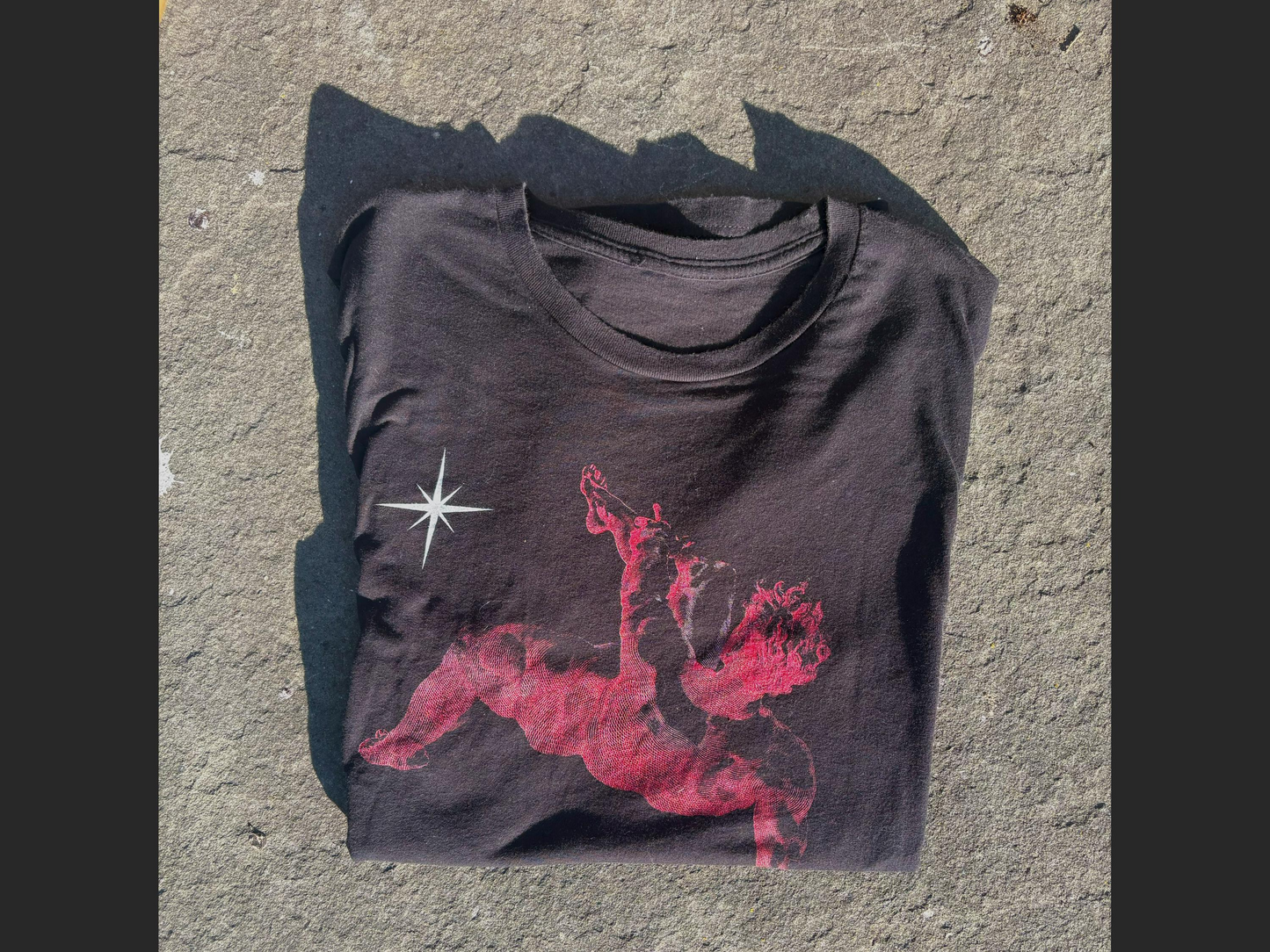 Gothic Skater Tee: Greek Statue, Fall In Love - USA Made