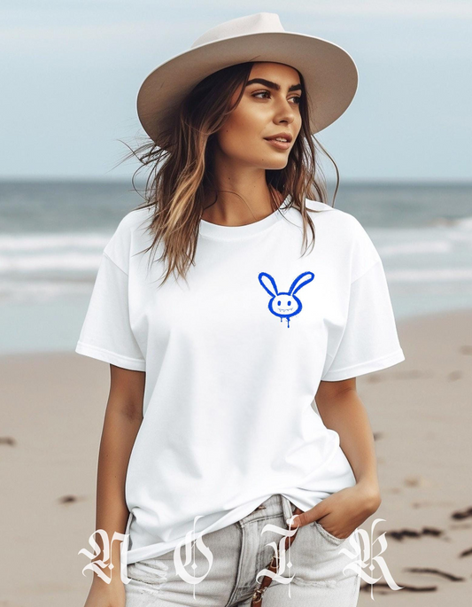 Lucky Bunny Graffiti T-Shirt: Edgy Streetwear, Mental Health Awareness