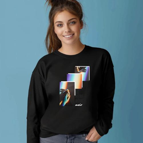 Mindfulness Long Sleeve Tee: 'Be Here Now' Graphic, Unisex Mental Health Top