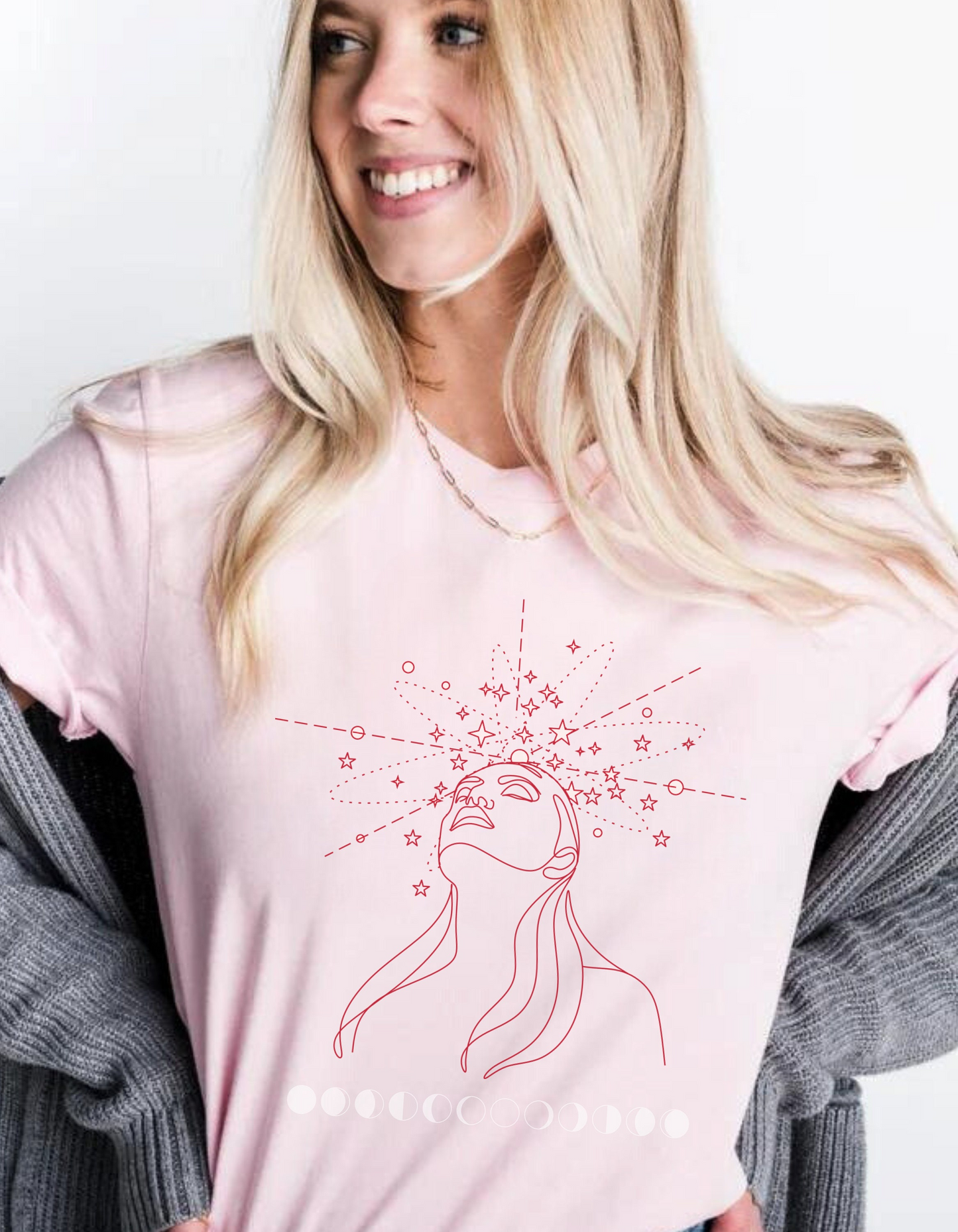 Mystical Imagination Tee: Moon Phases, Witchy Style