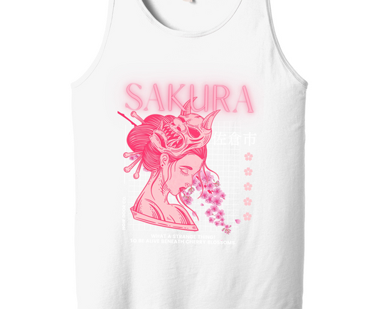 Cherry Blossom Tank Top: Japanese Pastel Goth Fashion