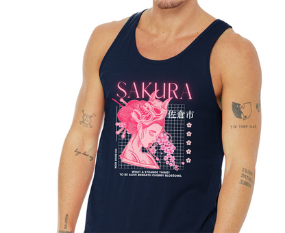 Cherry Blossom Tank Top: Japanese Pastel Goth Fashion